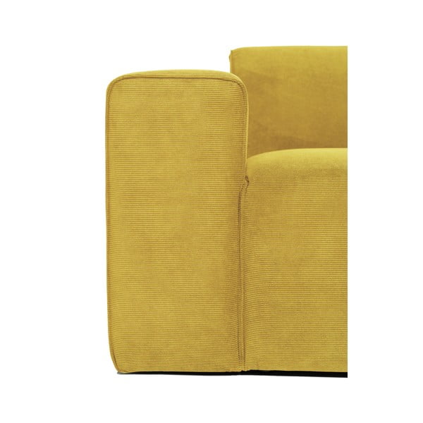 Dzeltens velveta moduļu dīvāns Scandic Sting-image-4