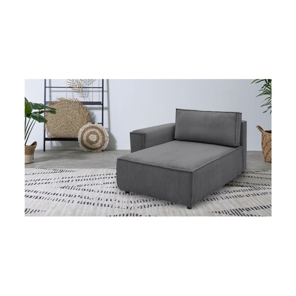 Tumši pelēks velveta modulārais dīvāns (ar kreiso stūri) Nihad modular – Bobochic Paris-image-1