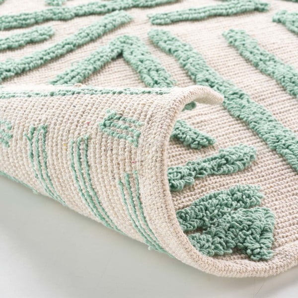 Piparmētru zaļš/krēmkrāsas mazgājams paklājs 60x90 cm Athena – douceur d'intérieur-image-3