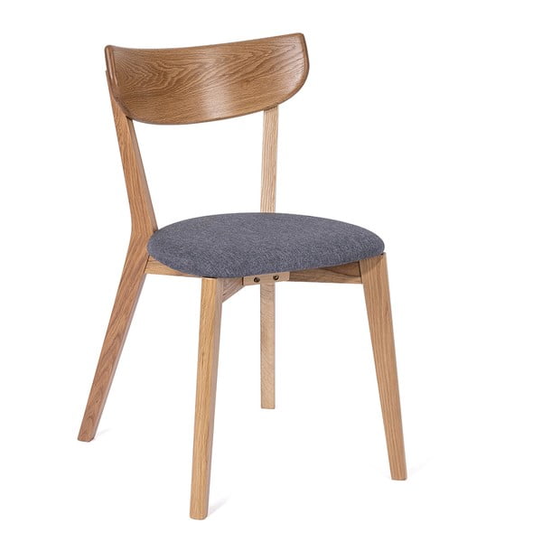 Ozolkoka ēdamistabas krēsls ar pelēku sēdekli Arch – Bonami Selection