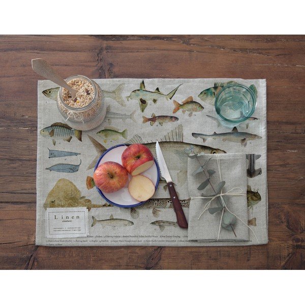 Auduma paliktņi (2 gab.) 45x30 cm Fish – Really Nice Things-image-2