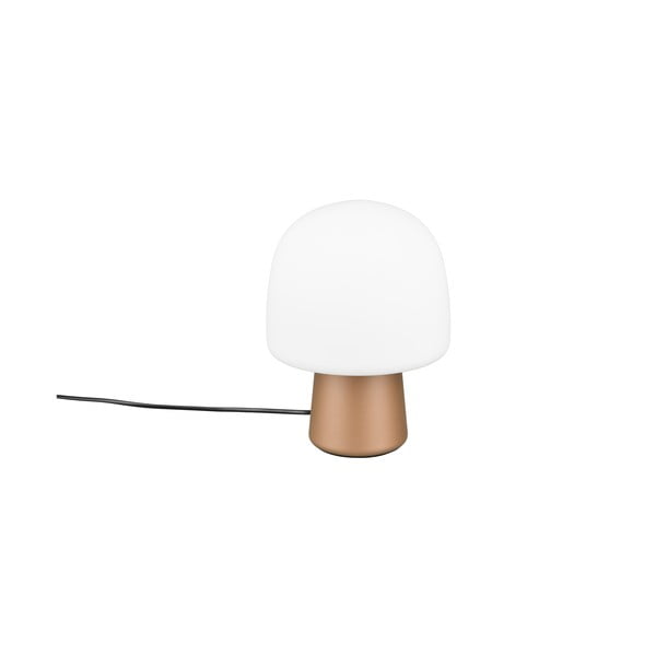 Balta/bronzas krāsas galda lampa ar stikla abažūru (augstums 27 cm) Steen – Trio-image-4