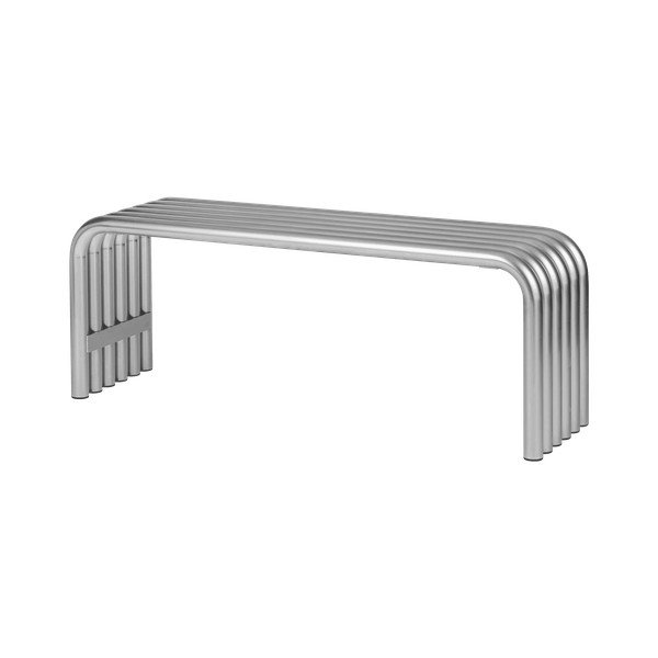 Sudraba krāsas metāla dārza sols Nokk – noo.ma