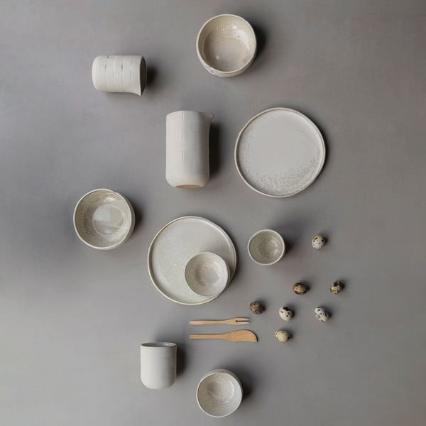 Baltas akmens krūzes (2 gab.) 0.3 l Sand Grain – Mette Ditmer Denmark-image-3