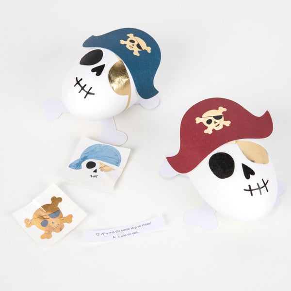 Ballīšu piederumi (3 gab.) Pirate Skulls Surprise Balls – Meri Meri-image-1