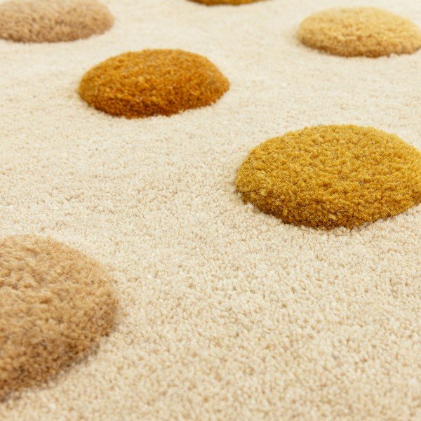 Dzeltens ar rokām darināts vilnas paklājs 160x230 cm Dotty – Asiatic Carpets-image-4