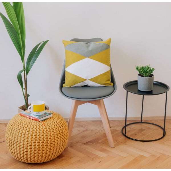 2 pelēku krēslu komplekts ar dižskābarža kājām Bonami Essentials Retro-image-1