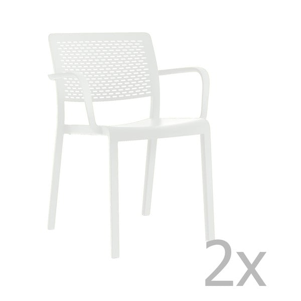 2 baltu dārza krēslu komplekts Resol Trama