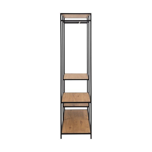 Dabīga toņa atvērta tipa drēbju skapis ar ozolkoka imitāciju 122x174 cm Seaford – Actona-image-3