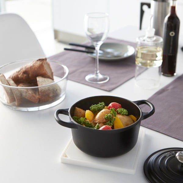 Kvadrātveida balts karsta katla paliktnis YAMAZAKI Tower Square-image-1