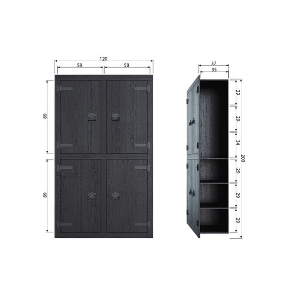 Melns drēbju skapis vtwonen Bunk-image-2