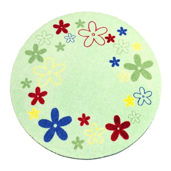 Bērnu zaļš paklājs Zala Living Flower, ⌀ 100 cm