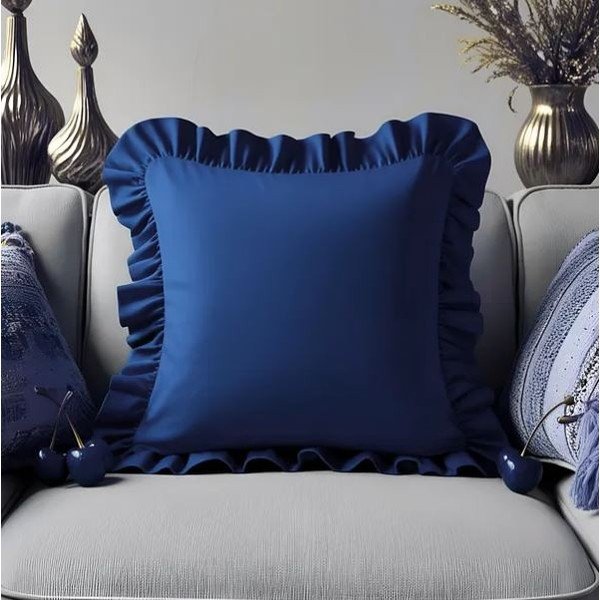 Spilvendrāna no kokvilnas maisījuma 40x40 cm Ruffled – Mila Home