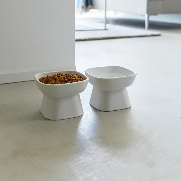 Keramikas bļodiņa mājdzīvniekiem Tower – YAMAZAKI-image-2