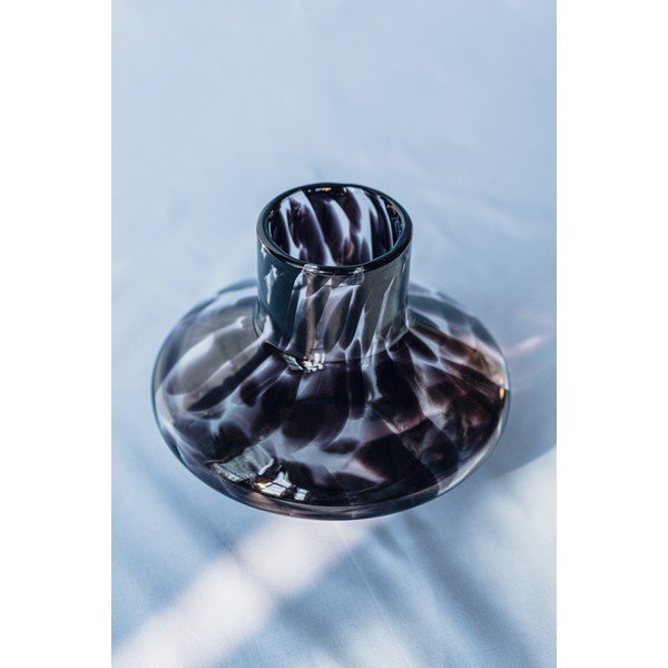 Brūna stikla rokām darināta vāze (augstums 28 cm) Glom – noo.ma-image-3