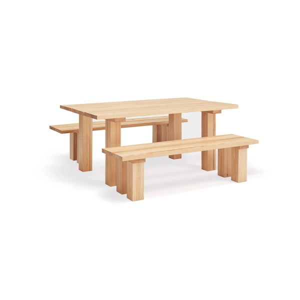 Ēdamgalds ar priedes masīvkoka galda virsmu 100x180 cm Banda – Teulat-image-3