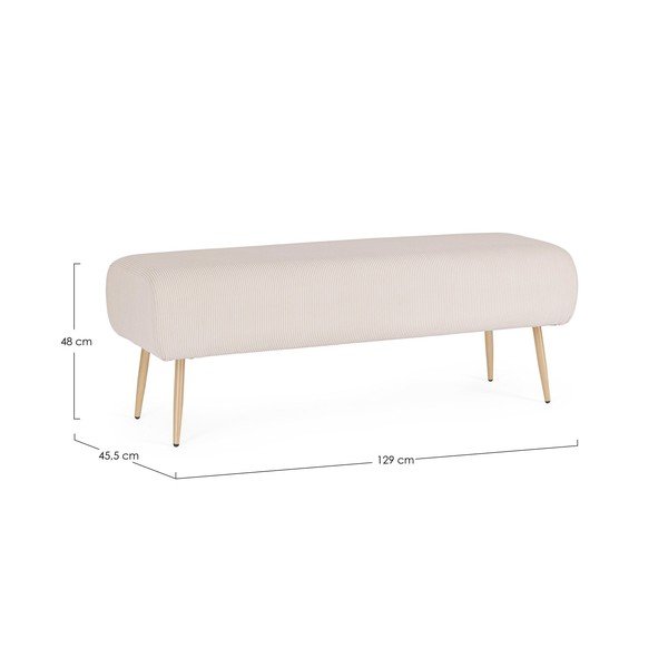 Balts polsterēts sols Olga – Bizzotto-image-3