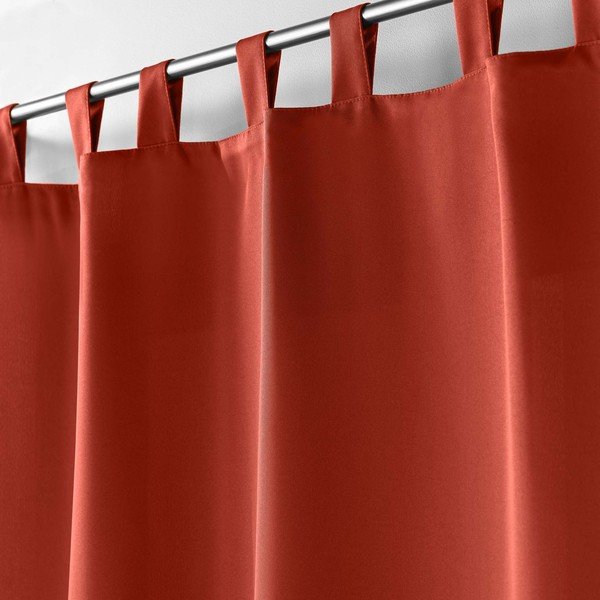 Ķieģeļu sarkans aizkars 140x260 cm Essentiel – douceur d'intérieur-image-1