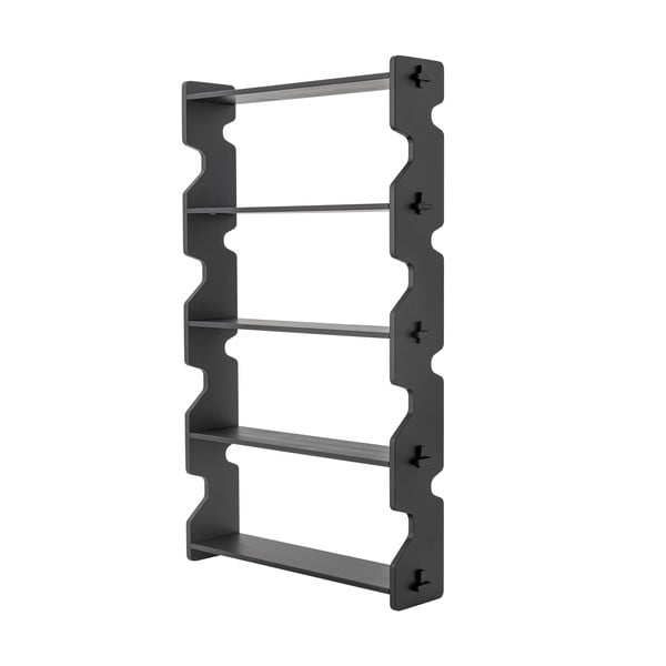 Melns priedes masīvkoka grāmatplaukts 84x140x20 cm Savoya – Bloomingville-image-2