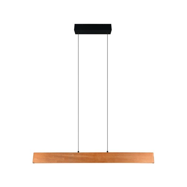 Dabīga toņa LED piekaramā lampa ar koka abažūru Edgewood – Trio