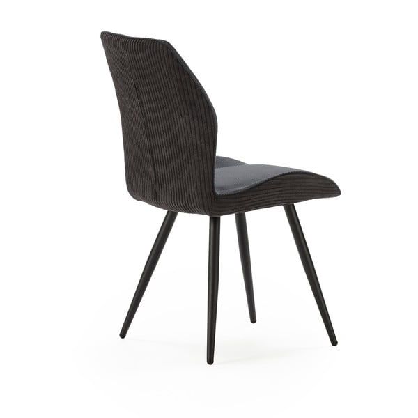 Melni velveta pusdienu krēsli (2 gab.) Adaya – Marckeric-image-4
