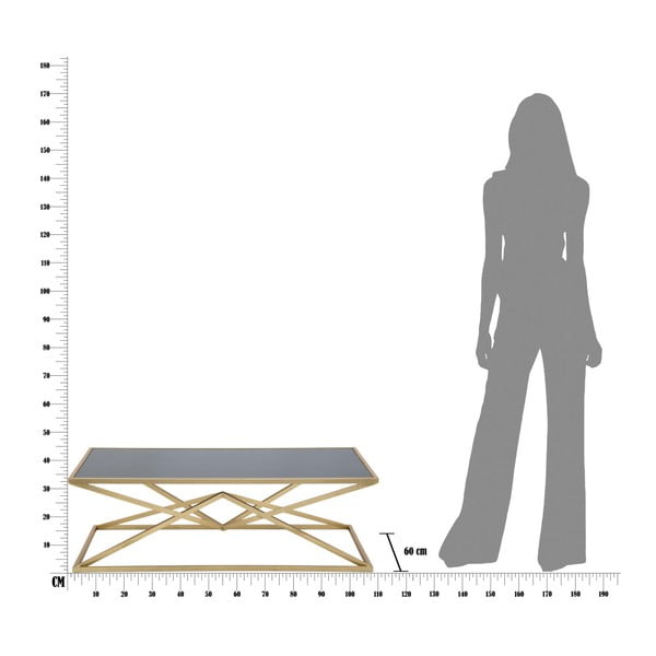 Kafijas galdiņš ar melna stikla virsmu Mauro Ferretti Piramid, 110 x 60 cm-image-2