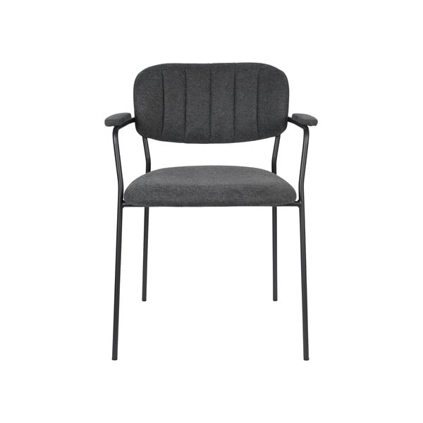 Antracīta pelēki pusdienu krēsli (2 gab.) Jolien – White Label-image-2