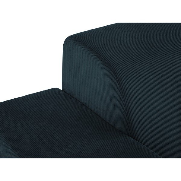 Tumši zils velveta stūra dīvāns Cosmopolitan Design Hobart, kreisais stūris-image-1