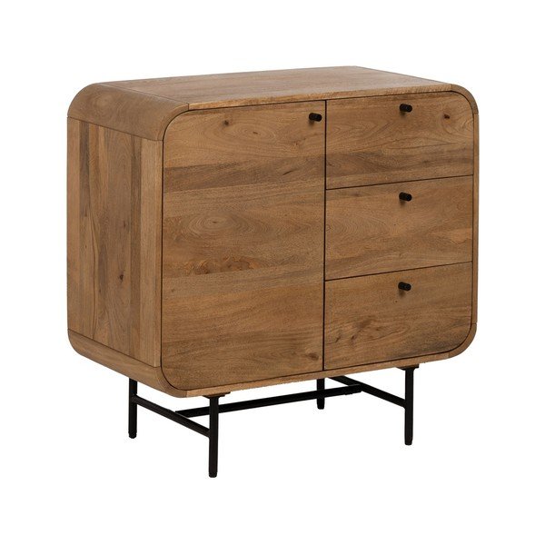 Brūna mango masīvkoka kumode 80x80x40 cm Kaya – Ixia