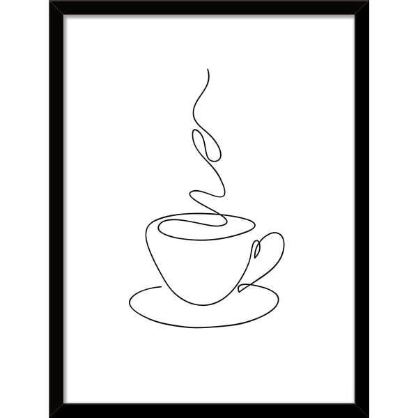 Plakāts rāmī 30x40 cm Linear Coffee – Styler