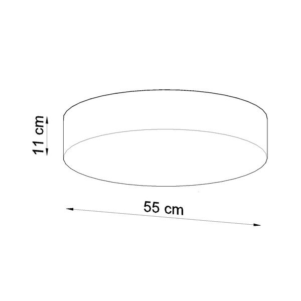 Sudraba krāsas griestu lampa ø 55 cm Atis – Sollux-image-3