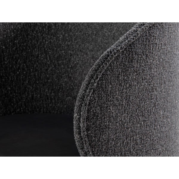 Tumši pelēks samta atpūtas krēsls Inez – Micadoni -image-1