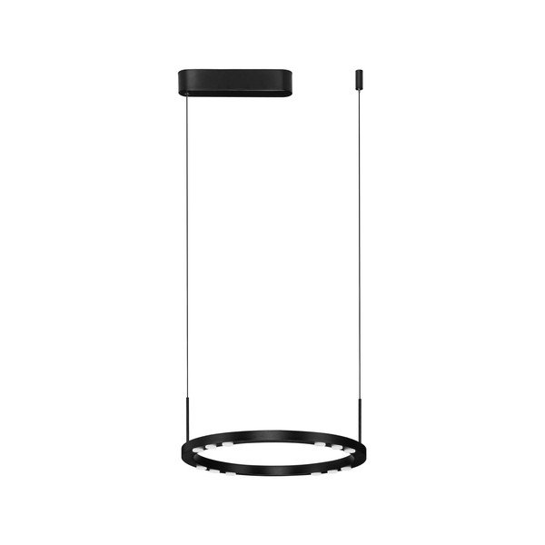 Matēti melna alumīnija LED piekaramā lampa ar regulējamu spilgtumu ø 40 cm Lunette – Nova Luce