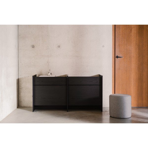 Melna kumode 146x76x51 cm Hido – noo.ma-image-1