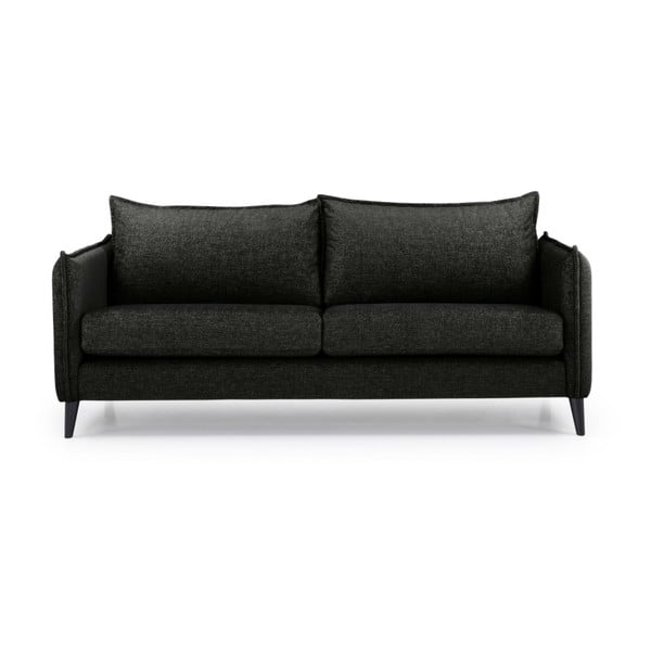 Melns dīvāns Scandic Leo, 208 cm