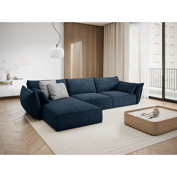Tumši zils stūra dīvāns (kreisais stūris) Vanda – Mazzini Sofas-image-1