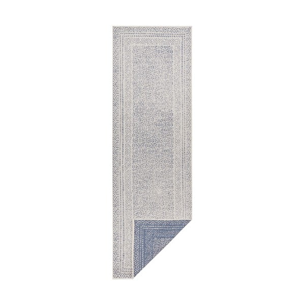 Zili balts āra paklājs Ragami Berlin, 80 x 250 cm
