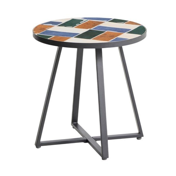 Apaļš dārza galdiņš ar keramikas virsmu ø 45 cm Tella – Kave Home