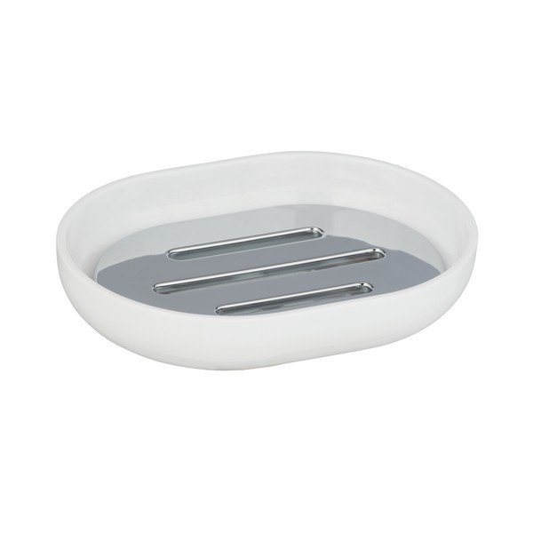 Balts ziepju trauks ar hromētām detaļām Wenko Posa-image-2