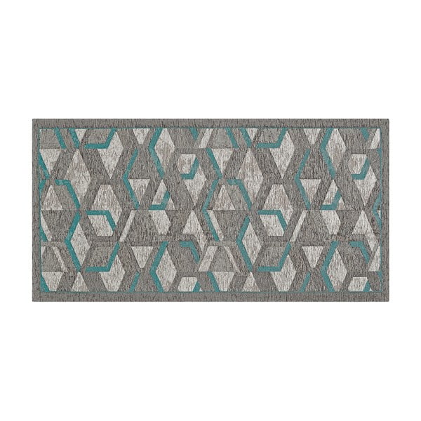 Pelēki zils paklājs Floorita Hypnotik, 55 x 240 cm-image-2