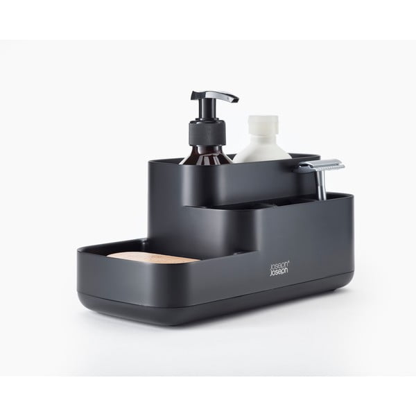 Melns plastmasas vannas istabas organizators EasyStore – Joseph Joseph-image-3