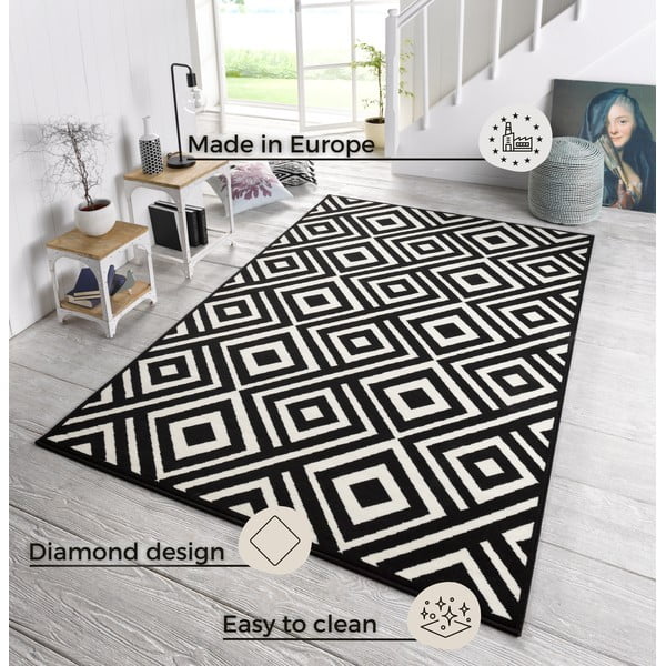 Melnbalts paklājs Zala Living Art, 200 x 290 cm-image-3