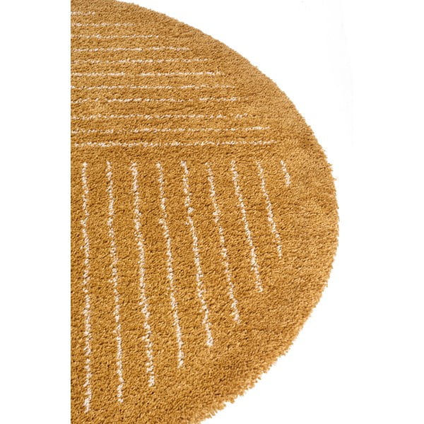 Okera dzeltens apaļš paklājs ø 120 cm Dion – Hanse Home-image-4