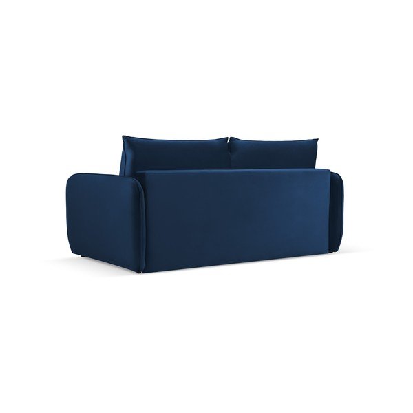 Tumši zils samta izvelkamais dīvāns 194 cm Vienna – Cosmopolitan Design-image-3