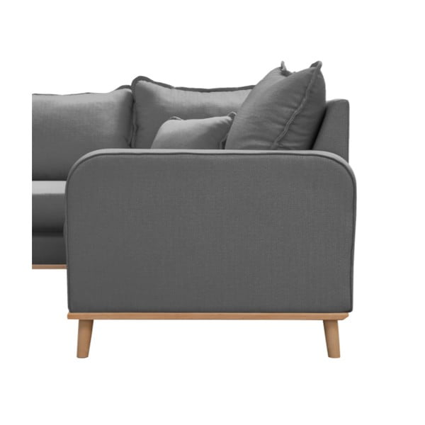 Pelēks stūra dīvāns (kreisais stūris) Beata – Ropez-image-4