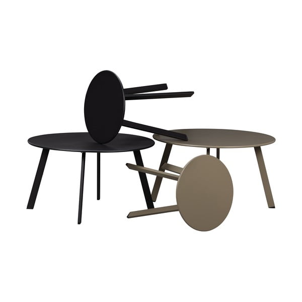 Melns dārza sānu galdiņš WOOOD Fer, ø 40 cm-image-3