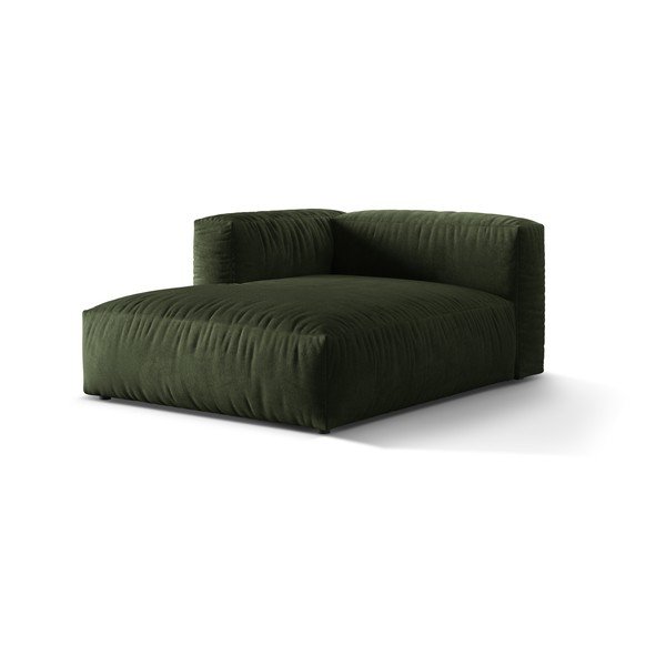 Zaļa samta modulārā dīvāna daļa (ar kreiso stūri) Martina – Micadoni -image-1