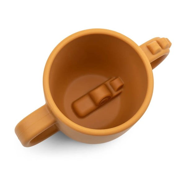 Dzeltena silikona krūze zīdaiņiem 0,17 l Croco – Done by Deer-image-3