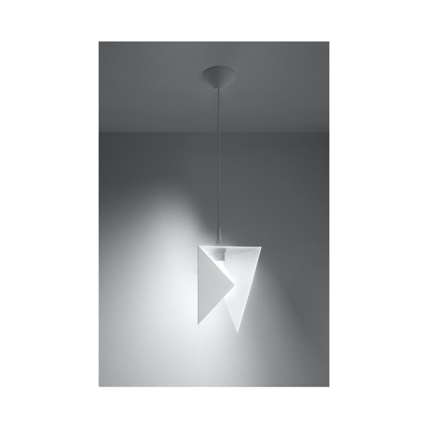 Balta piekaramā lampa Sollux Trigono-image-1