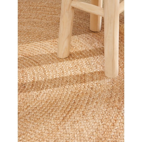 Dabīga toņa divpusējs/ar rokām darināts džutas apaļš paklājs ø 200 cm Jutta Gold – Hanse Home-image-4